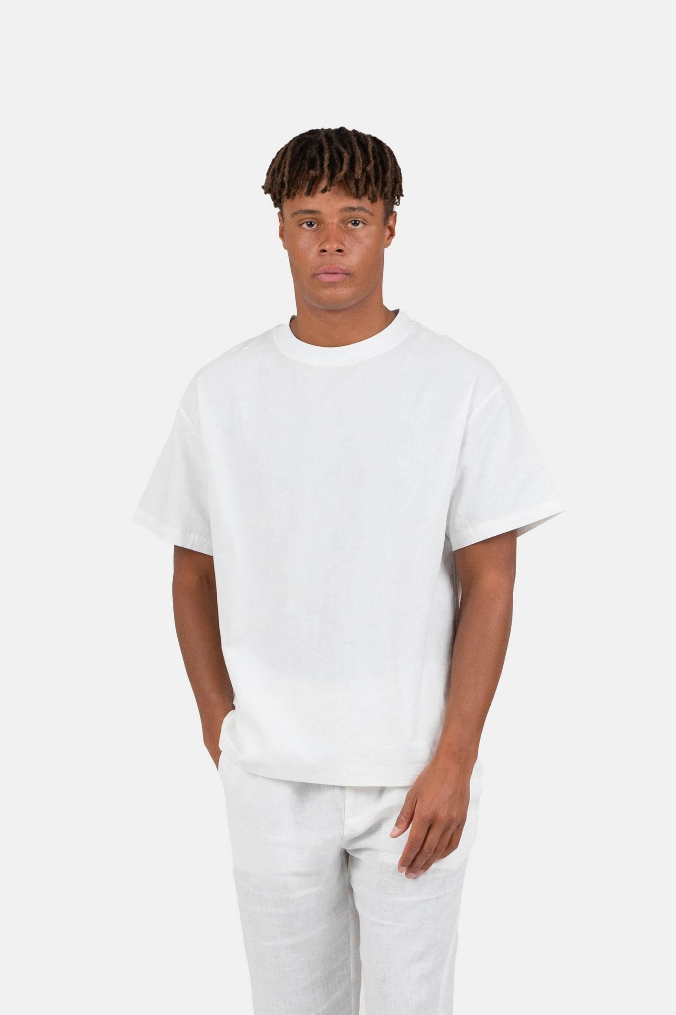 Hør T-shirt Hvid | Skagen-clothing.dk